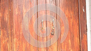 Vintage shutting wooden gate. Security of your life