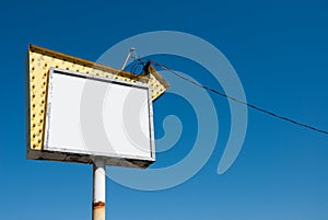 Vintage Sign on a Blue Sky