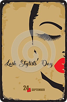 Vintage sign Lash Stylists Day