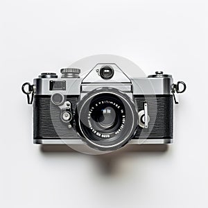 Vintage Silver Camera: A Stunning Synthetism-inspired Fujifilm Xf 35mm F14 R