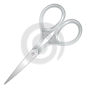 Vintage Silver Embroidery Scissors