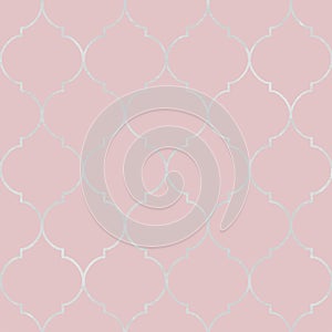 Vintage silver moroccan seamless pattern.