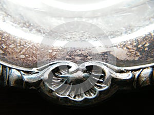 Vintage silver platter embellishment