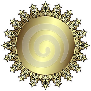 Vintage silvery round frame