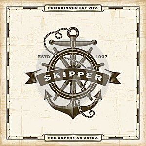 Vintage Skipper Label