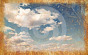 Vintage sky background