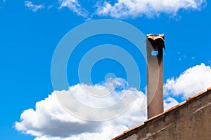 Vintage Smokestack and Sky