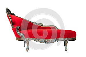 Vintage sofa isolated on white