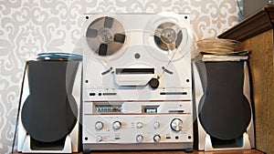 Vintage soiviet reel-to-reel tape recorder - mucic