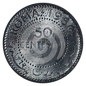 Vintage Somalia 50 Centesimi Coin photo