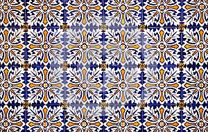 Vintage spanish style ceramic tiles photo