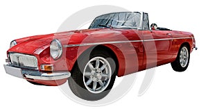 Vintage sport convertible classic car isolated