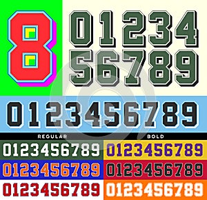 Vintage sports jersey numbers