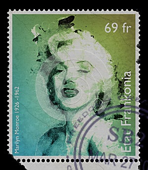 Vintage stamp Marilyn Monroe