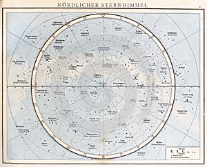 Vintage Star Chart, 1890.