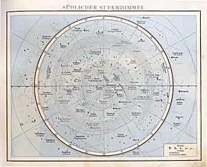 Vintage Star Chart, 1890.