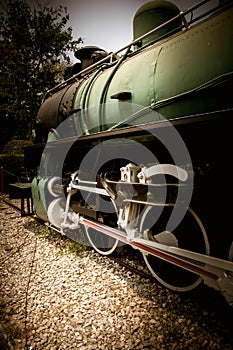 Vintage Steam engine locomotive train