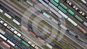 Vintage steam locomotives and marshalling railway station