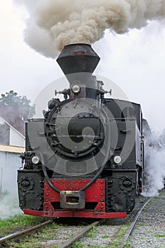 Vintage steam train locomotive
