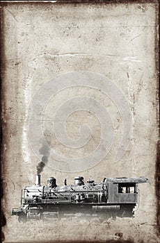 Vintage Steam Train Locomotive Background Paper
