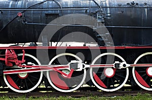 Vintage steam train wheels