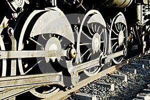 Vintage steam train wheels