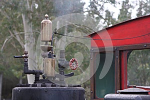 Vintage steam train whistle and detail