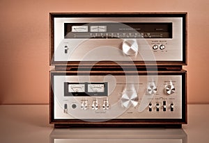 Vintage Stereo Amplifier and Tuner photo