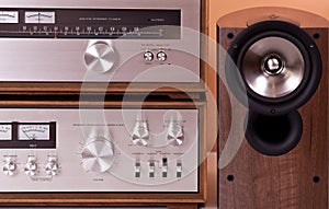 Vintage Stereo Amplifier tuner speakers