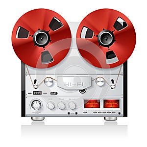 Vintage Stereo reel to reel tape deck recorder