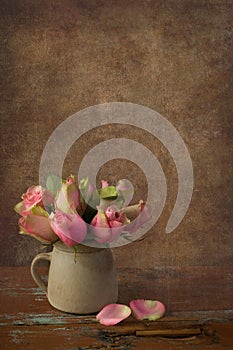 Vintage still life with roses