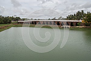 Vintage stone mad  ATHARA-NALA addressed 18 holes in bridge or sort of aqueducts or water bridges, Puri Orissa