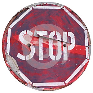 Vintage stopping attention sign