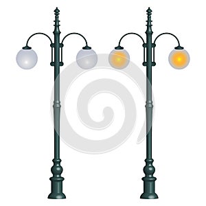 Vintage street lamp vector design illustration