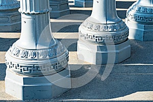 Vintage Street Lamps at Urban Light in Los Angeles, California