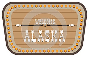 Vintage street sign Alaska