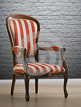 Vintage stripey chair photo