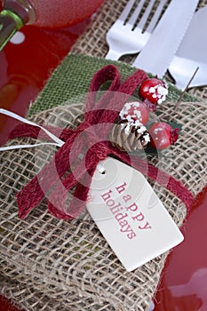 Vintage style Christmas Table Setting