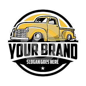 Vintage Style of Classic Truck Emblem Logo Vector