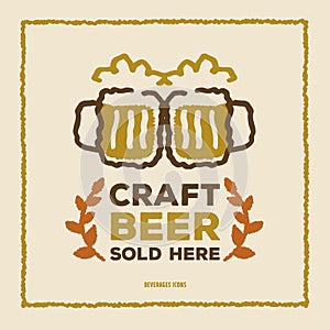 Vintage Style Craft Beer poster