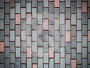 Vintage style design of pastel color mosaic tile