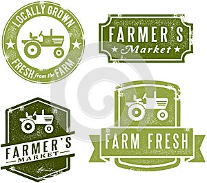 Vintage Style Farmers Market Stamps photo