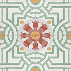Vintage style floor tile pattern texture