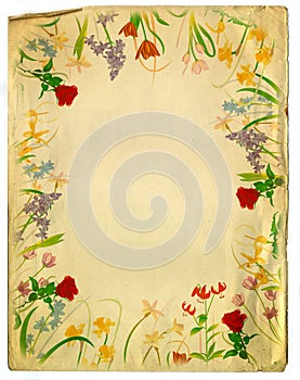 Vintage Style Floral Background Design