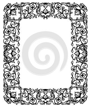 Vintage style floral frame