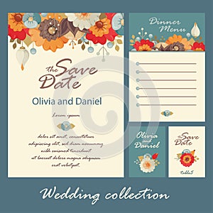 Vintage style flowers can be used as floral frames for invitations, cards, labels, discount cards,