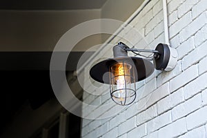 Vintage style hang wall light bulb.