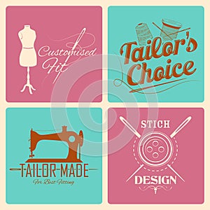 Vintage style label for tailor emblem