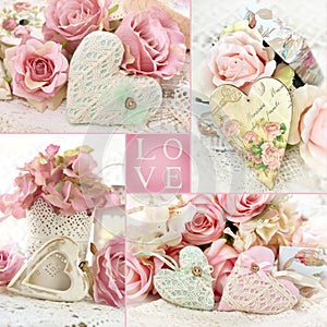 Vintage style LOVE collage