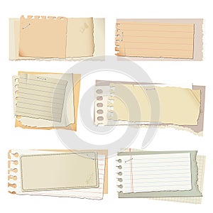 Vintage style paper material set